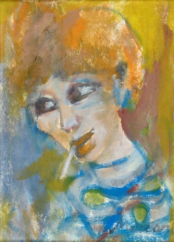 Mino Maccari : Volto  - Tempera su cartoncino - Auction Arte Moderna e Contemporanea, Edizioni e Grafica - I - Galleria Pananti Casa d'Aste