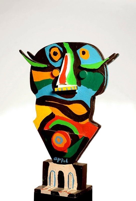Karel Appel : Senza titolo  - Acrilici su legno - Auction Arte Moderna e Contemporanea, Edizioni e Grafica - I - Galleria Pananti Casa d'Aste