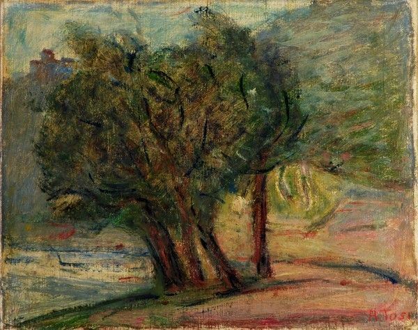 Arturo Tosi : Alberi  - Olio su tela - Auction Arte Moderna e Contemporanea, Edizioni e Grafica - I - Galleria Pananti Casa d'Aste