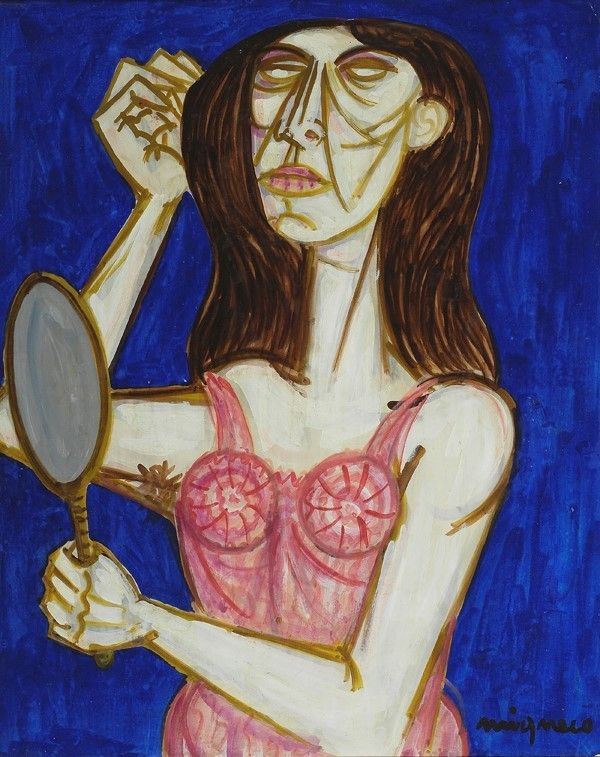 Giuseppe Migneco - Donna allo specchio