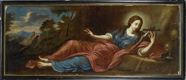 Scuola Napoletana, seconda met&#224; XVII sec. - Maddalena in preghiera