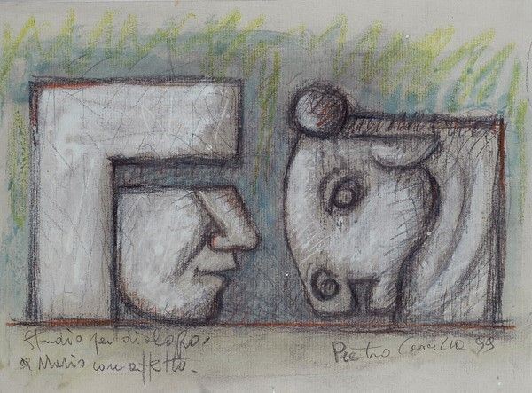 Pietro Cascella - Studio per Dialogo