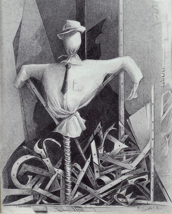Fiorella Scaia : Senza titolo  - Matita su carta - Auction Arte Moderna e Contemporanea - III - Galleria Pananti Casa d'Aste