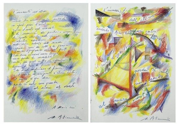 Marcello Aitiani : L'immensità dell'attimo  (2006)  - Pastelli su carta - Asta Arte Moderna e Contemporanea - III - Galleria Pananti Casa d'Aste