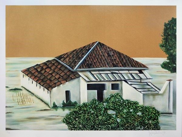 Guglielmo Aschieri : Mozambico  (2001)  - Litografia - Asta Autori dell'800-900 - I - Galleria Pananti Casa d'Aste