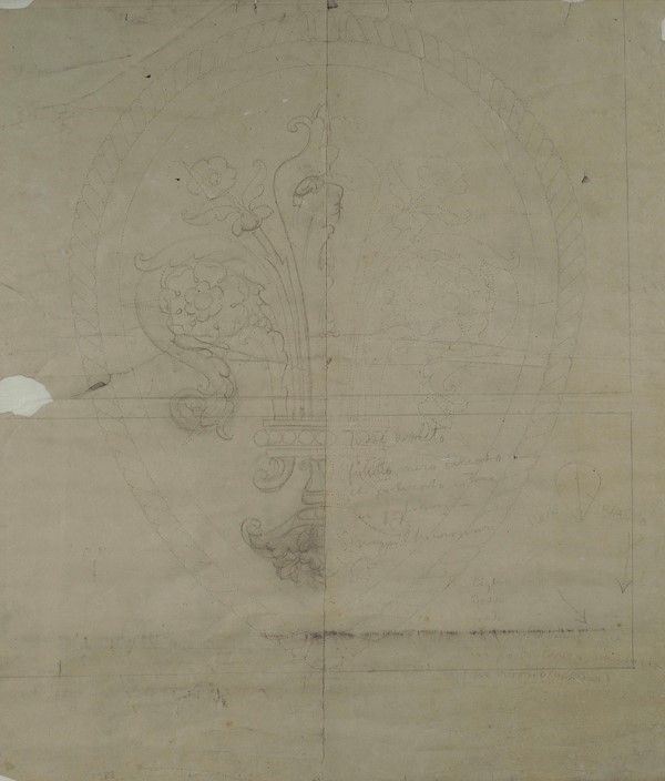 Galileo Chini : Stemma di giglio - Carboncino su carta da spolvero -  Auction Arte Moderna e Contemporanea, Edizioni