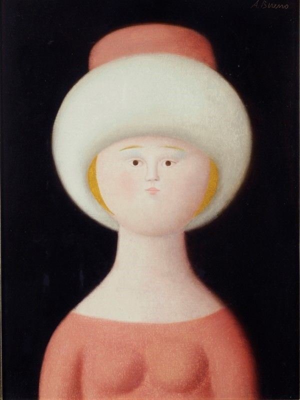 Antonio Bueno - Figura Femminile con Colbacco