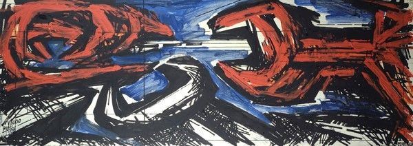 Vinicio Berti : Antagonismo  (1970)  - Idropittura su tavola - Asta Arte Moderna e Contemporanea, Edizioni e Grafica - I - Galleria Pananti Casa d'Aste