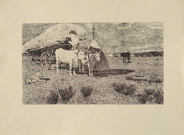 Giovanni Fattori - Bovi al Carro (maremma)