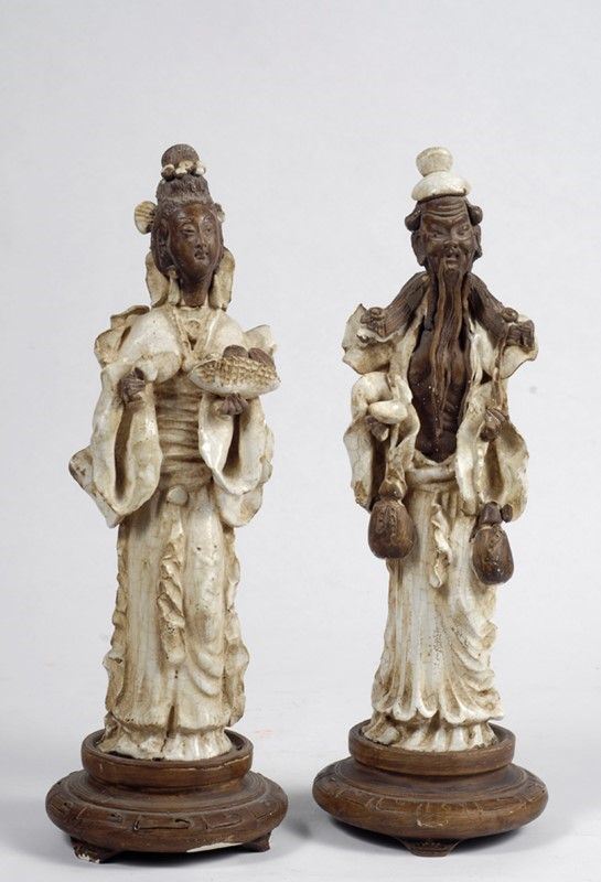 Figura di dama e vecchio contadino  - Auction Opere scelte dell'ottocento italiano da collezioni private - I - Galleria Pananti Casa d'Aste