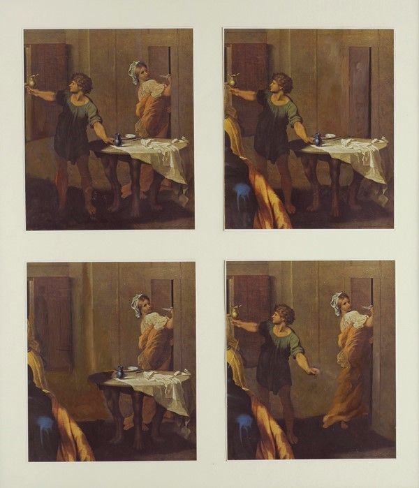 Jiri Kolar : Composizione  - Olio su riproduzioni a colori - Asta Arte Moderna e Contemporanea - III - Galleria Pananti Casa d'Aste