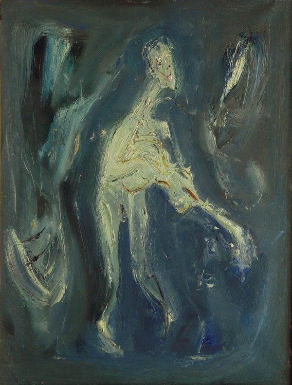 Giovanni Stradone : Suonatore ambulante  (1951)  - Olio su tela - Asta Arte Moderna e Contemporanea - III - Galleria Pananti Casa d'Aste