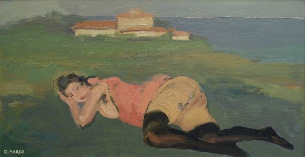 Giovanni March - Figura sul prato