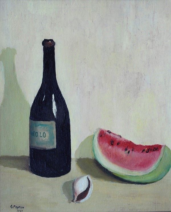 Guido Peyron - Bottiglia con Anguria e Conchiglia