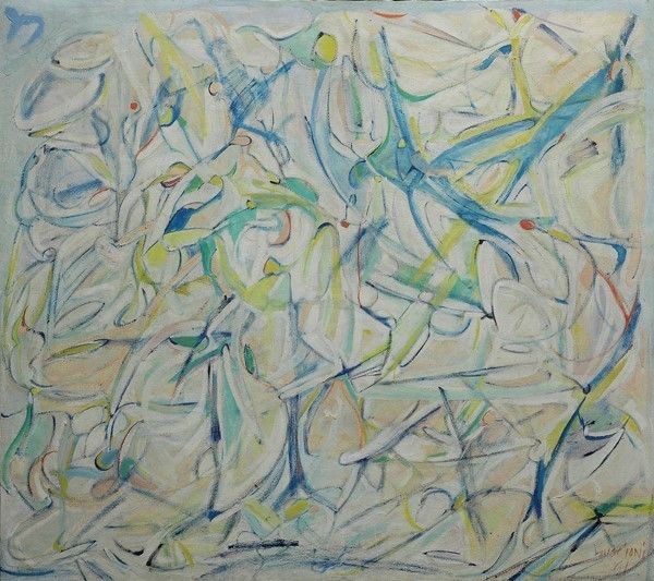 Umberto Buscioni : Alberi ritrovati  (1961)  - Olio su tela - Asta Arte Moderna e Contemporanea - III - Galleria Pananti Casa d'Aste