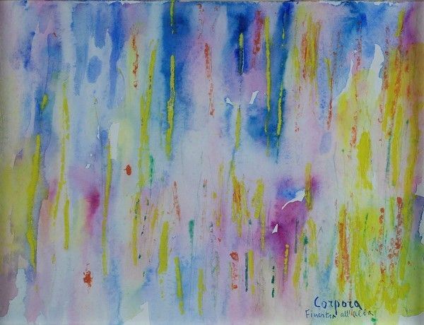 Antonio Corpora : Finestra all'alba  (1991)  - Acquerello su carta - Asta Arte Moderna e Contemporanea - III - Galleria Pananti Casa d'Aste