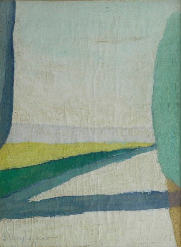 Dino Migliorini : Paesaggio  (1955)  - Olio su tela - Asta Arte Moderna e Contemporanea - III - Galleria Pananti Casa d'Aste