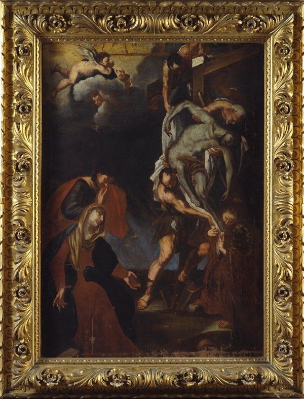 Scuola Napoletana, XVII Sec. - Deposizione dalla Croce