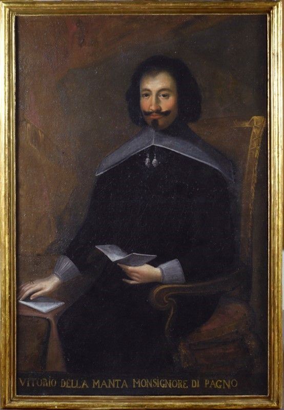 Anonimo, XVII - XVIII sec. - Ritratto di Vittorio della Manta, Monsignore di Pagno