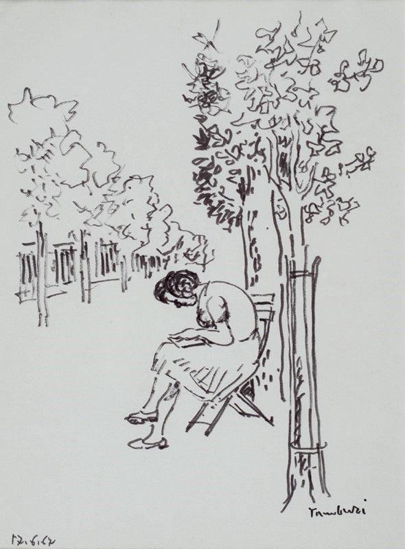 Orfeo Tamburi - Figura Seduta