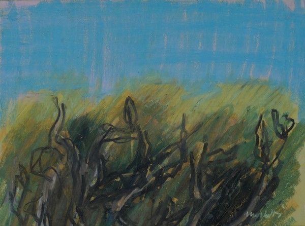 Ennio Morlotti : Vegetazione  ((1973))  - Pastelli su carta riportata su tela - Auction Arte Moderna e Contemporanea - III - Galleria Pananti Casa d'Aste