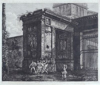 Veduta Dell'arco di Settimio Severo nel Foro Boario