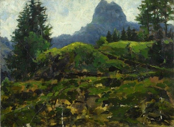 Guglielmo Ciardi - Paesaggio Alpino