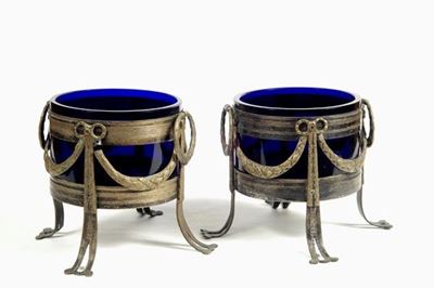 Coppia di Cachepot Circolari