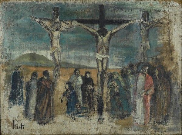 Mario Nuti : Composizione  - Olio su tela - Auction Autori dell'800-900, Moderni e Contemporanei, Grafica ed Edizioni - I - Galleria Pananti Casa d'Aste