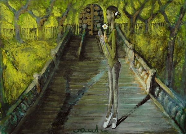 Sergio Vacchi - La Ballerina, la Margherita e la Scalinata