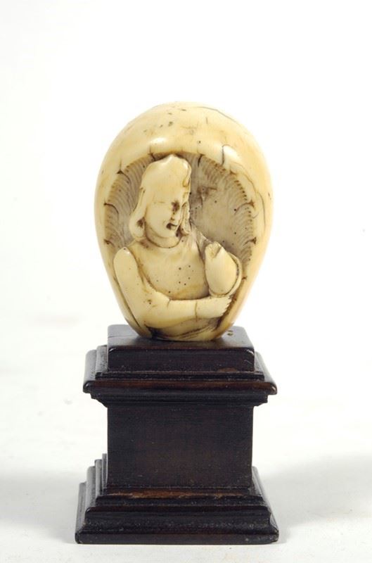 Attr. a Andrea Pisano : Pomo in avorio con nostromo  (1330 ca.)  - Auction Arte Moderna e Contemporanea - III - Galleria Pananti Casa d'Aste