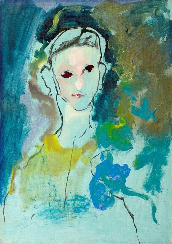 Ernesto Treccani : Figura  ((1983))  - Olio su tela - Auction Arte Moderna e Contemporanea - III - Galleria Pananti Casa d'Aste