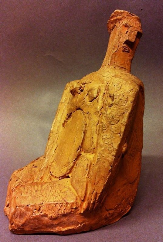 Venturino Venturi : Figura seduta  - Terracotta - Asta Arte Moderna e Contemporanea - III - Galleria Pananti Casa d'Aste