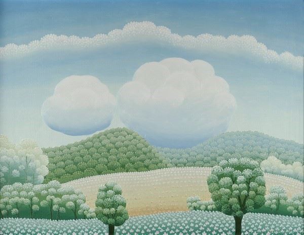 Ivan Rabuzin : Paesaggio  (1973)  - Olio su tela - Asta Autori dell'800-900 - I - Galleria Pananti Casa d'Aste