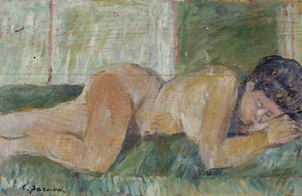 Enzo Faraoni - Nudo Disteso (fronte); Ritratto di Ragazza (retro)