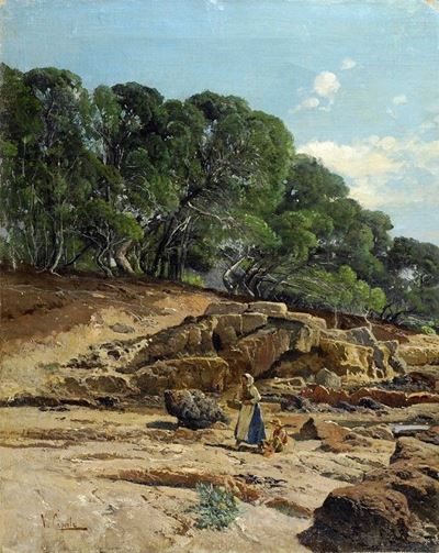 Paesaggio con Contadina