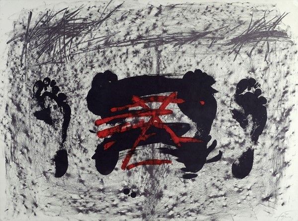 Antoni Tapies : Nocturn Matinal  (1970)  - Litografia a colori - Asta Autori dell'800-900 - I - Galleria Pananti Casa d'Aste