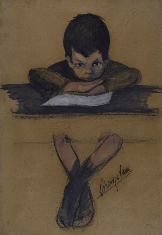 Lorenzo Viani - Bimbo che legge