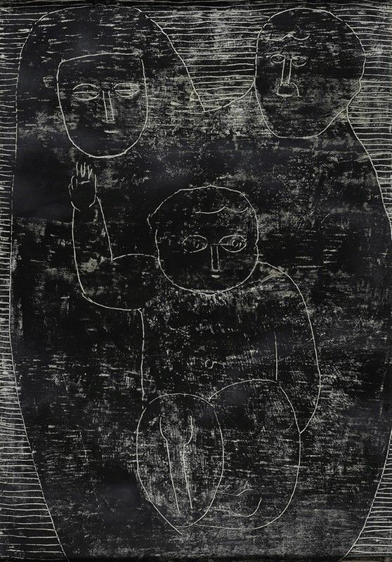 Venturino Venturi - Natività su Fondo Nero