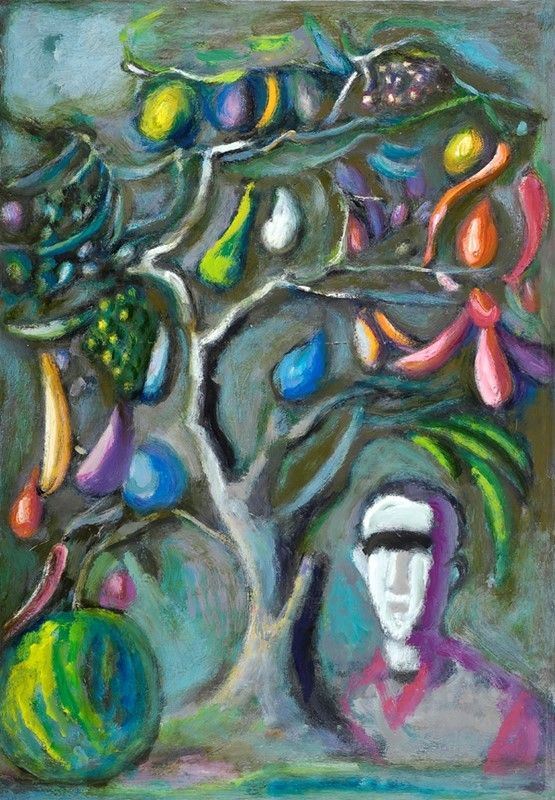 Roberto Barni : Tutti i frutti  (Anni '80-'90)  - Olio su tela - Auction ASTA A TEMPO - Autori dell'800-900, Moderni e Contemporanei, Grafica ed Edizioni - I - Galleria Pananti Casa d'Aste