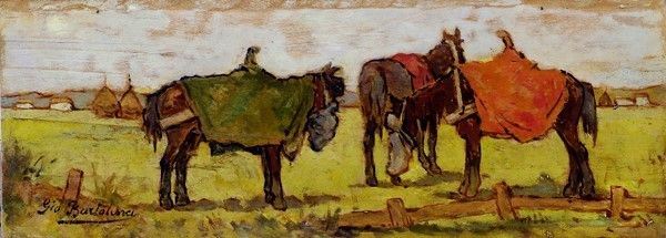 Giovanni Bartolena - Cavalli a Campolecciano