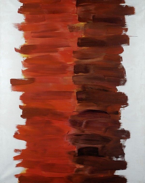 Mario Nigro : Il rosso  (1989)  - Olio su tela - Asta Arredi, dipinti, mobili e oggetti di antiquariato - I - Galleria Pananti Casa d'Aste