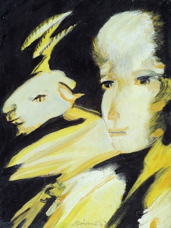 Remo Brindisi : Pastorale  - Olio su tela - Asta Arredi, dipinti, mobili e oggetti di antiquariato - I - Galleria Pananti Casa d'Aste