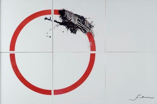 Emilio Scanavino : Senza titolo  (1974)  - Serigrafia su ceramiche prototipo - Asta Autori dell'800-900 - I - Galleria Pananti Casa d'Aste