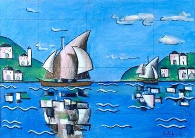 Paesaggio con Barche
