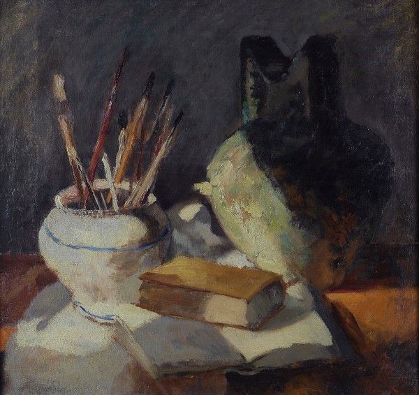 Ludovico Tommasi : Natura morta  - Olio su tela. - Auction Arredi, dipinti, mobili e oggetti di antiquariato - I - Galleria Pananti Casa d'Aste