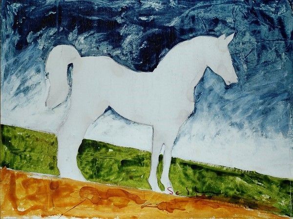 Mario Schifano : Senza titolo  (1979-80)  - Smalti su tela - Asta Autori dell'800-900 - I - Galleria Pananti Casa d'Aste
