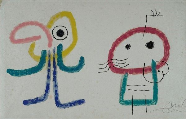 Joan Mir&#242; : L'Enfance d'Ubu  (1975)  - Litografia - Auction Arte Contemporanea, Grafica ed Edizioni - I - Galleria Pananti Casa d'Aste