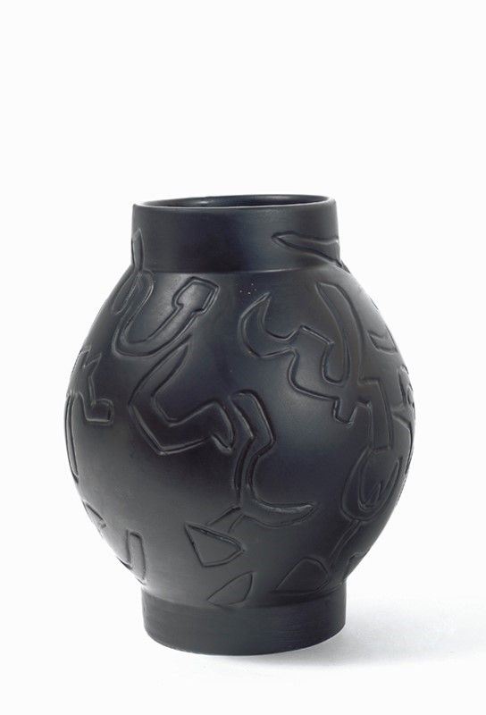 Carla Accardi : Senza titolo  (1992)  - Vaso nero in ceramica - Asta Arredi, dipinti, mobili e oggetti di antiquariato - I - Galleria Pananti Casa d'Aste