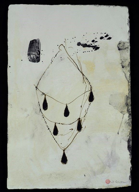 Piero Pizzi Cannella : Collana  - Inchiostro su carta - Asta Arredi, dipinti, mobili e oggetti di antiquariato - I - Galleria Pananti Casa d'Aste